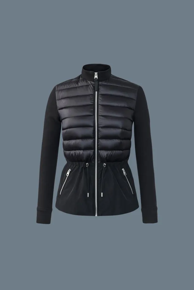 Light Jackets Women Mackage JOYCE Hybrid Jacket With Peplum Cream Light Jackets Women Mackage JOYCE Hybrid Jacket With Peplum Cream