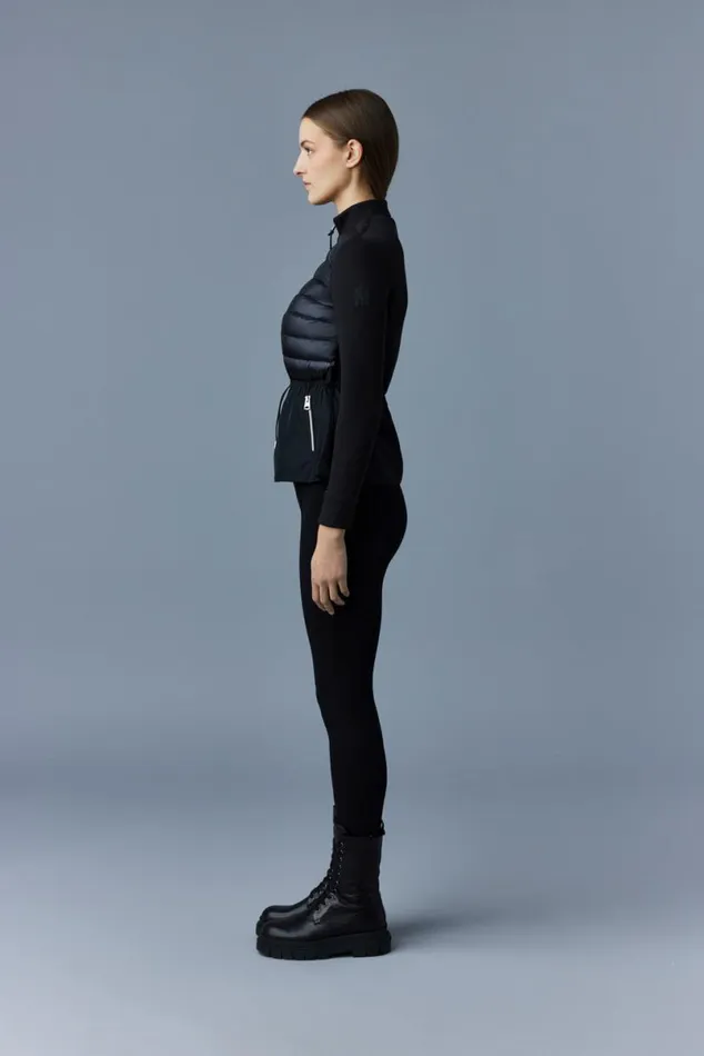 Light Jackets Women Mackage JOYCE Hybrid Jacket With Peplum Cream Light Jackets Women Mackage JOYCE Hybrid Jacket With Peplum Cream