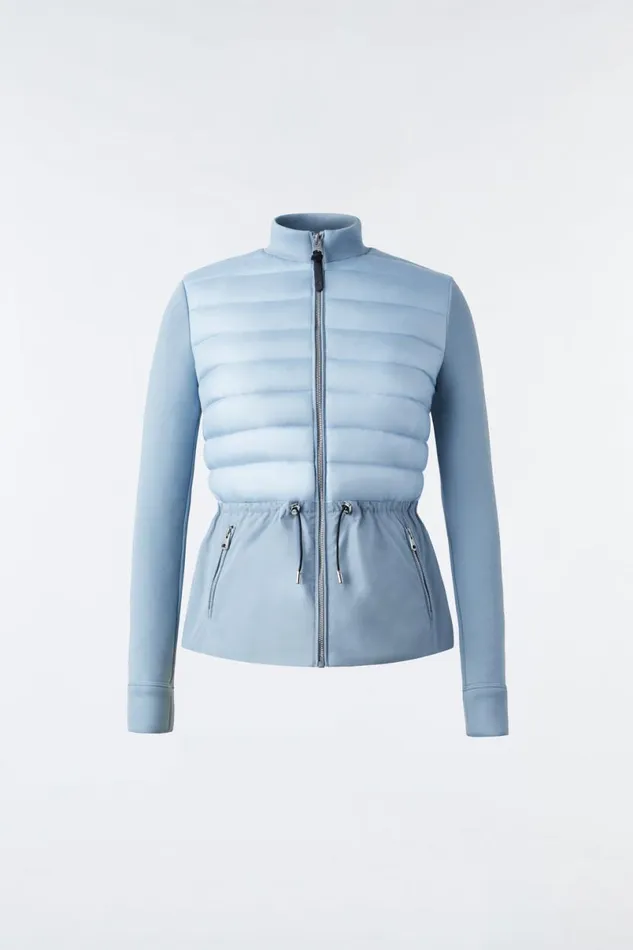 Light Jackets Women Mackage JOYCE Hybrid Jacket With Peplum Cream Light Jackets Women Mackage JOYCE Hybrid Jacket With Peplum Cream