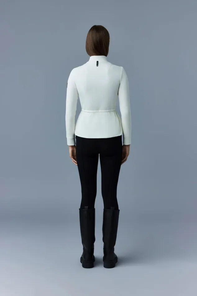 Light Jackets Women Mackage JOYCE Hybrid Jacket With Peplum Cream Light Jackets Women Mackage JOYCE Hybrid Jacket With Peplum Cream