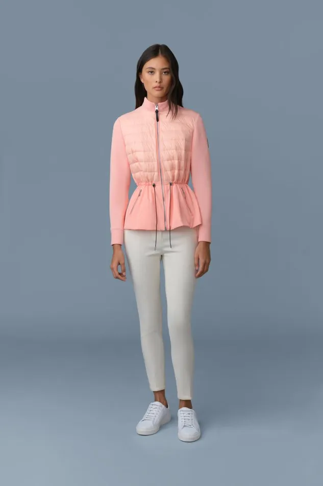 Light Jackets Women Mackage JOYCE Hybrid Jacket With Peplum Cream Light Jackets Women Mackage JOYCE Hybrid Jacket With Peplum Cream