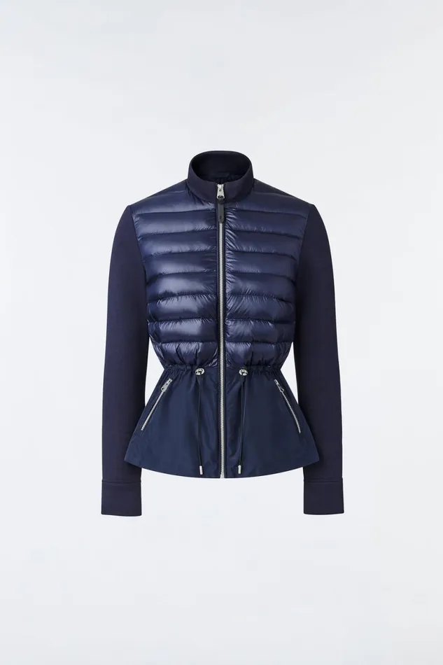 Light Jackets Women Mackage JOYCE Hybrid Jacket With Peplum Cream Light Jackets Women Mackage JOYCE Hybrid Jacket With Peplum Cream