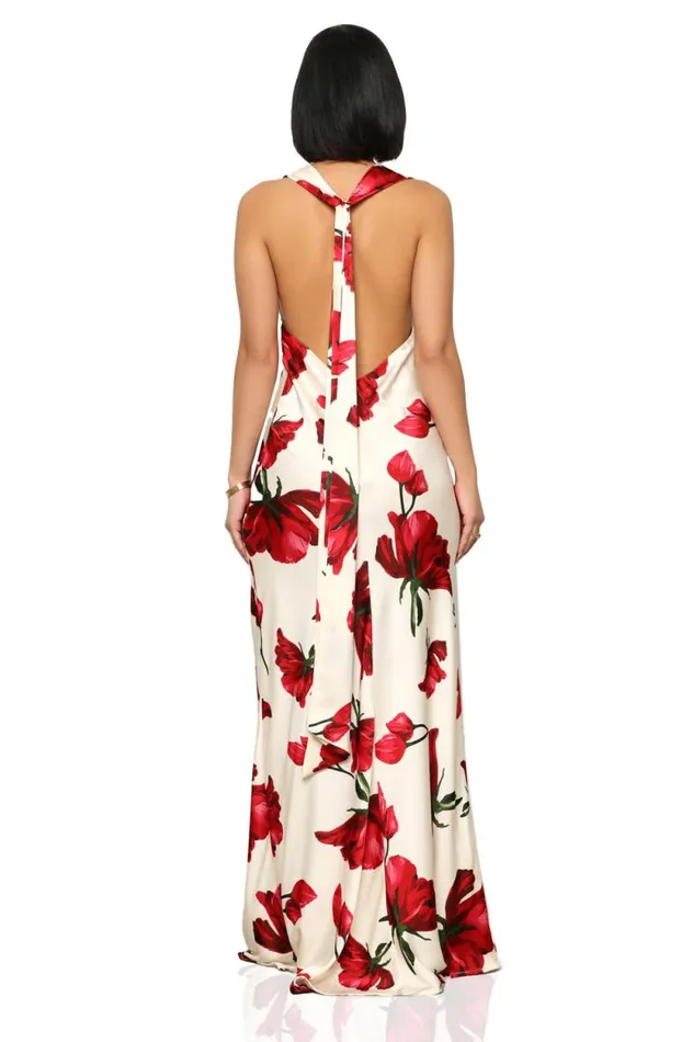 Lilly039s Kloset Dresses Women Bed Of Roses Maxi Dress Red Multi
