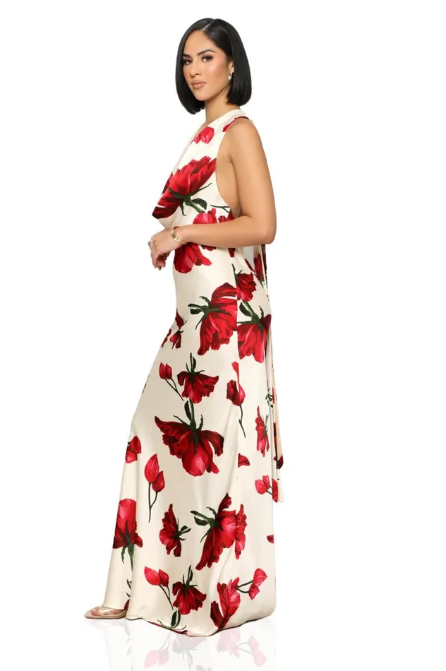 Lilly039s Kloset Dresses Women Bed Of Roses Maxi Dress Red Multi