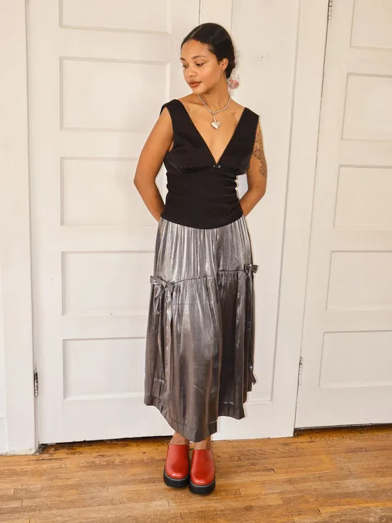 Lisa Says Gah Skirts Women Dempsey Bow Skirt Grey