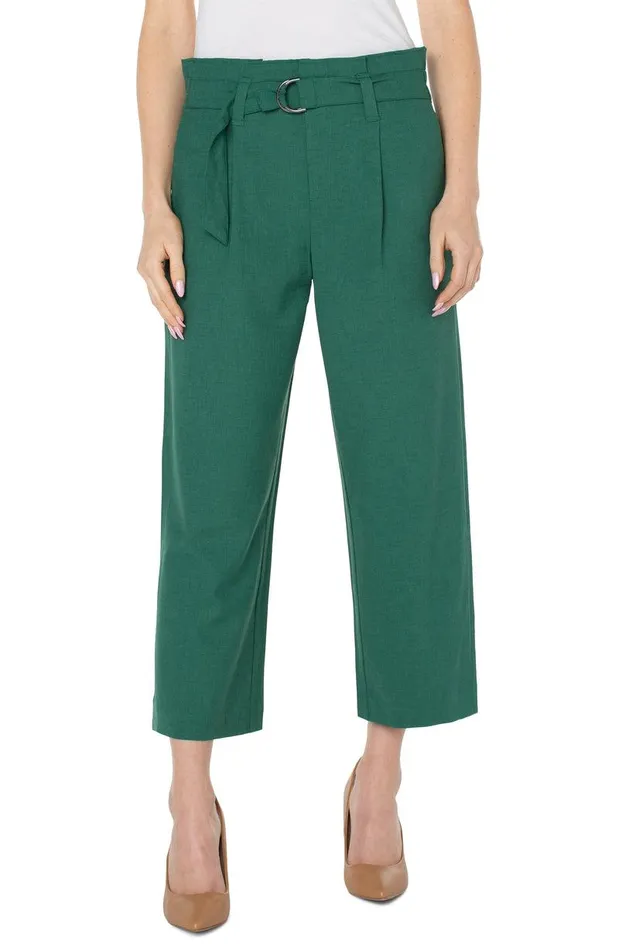 Liverpool Los Angeles BELTED PAPERBAG WIDE LEG CROP Serpentine Women CROPS