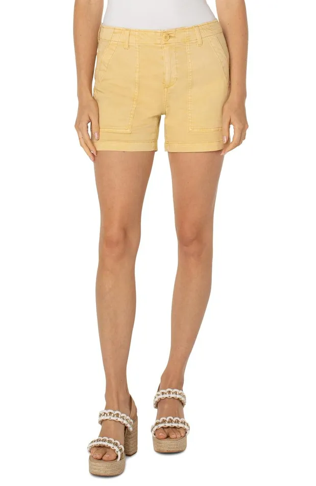 Liverpool Los Angeles UTILITY SHORT WITH FLAP POCKETS Mustard Gold Women SHORTS