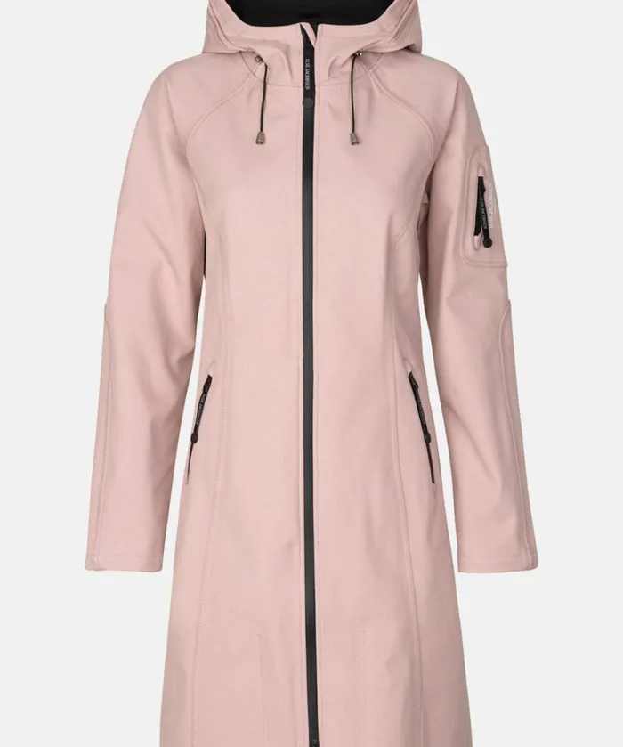 Long Soft Shell Raincoat 8211 Adobe Rose Rainwear Ilse Jacobsen Raincoats