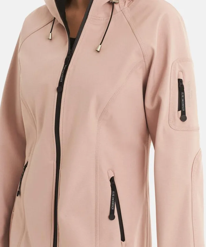 Long Soft Shell Raincoat 8211 Adobe Rose Rainwear Ilse Jacobsen Raincoats