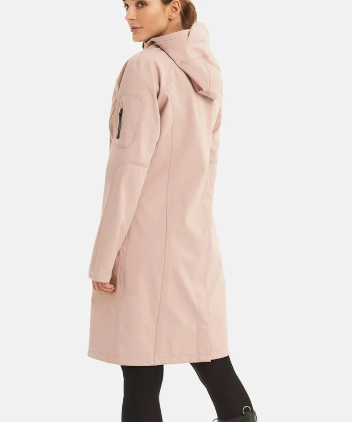 Long Soft Shell Raincoat 8211 Adobe Rose Rainwear Ilse Jacobsen Raincoats