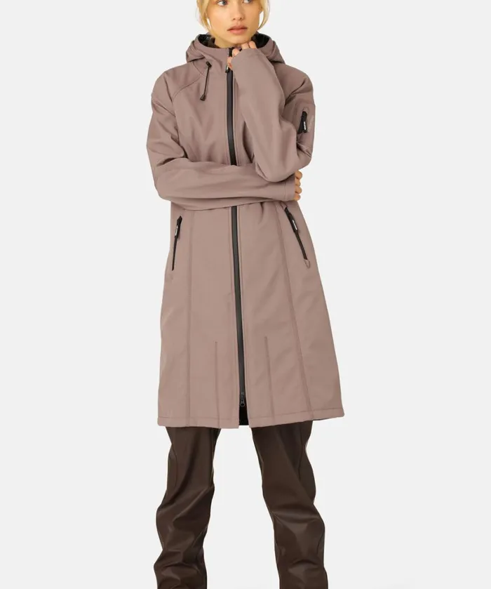 Long Soft Shell Raincoat 8211 Old Lavender Rainwear Ilse Jacobsen Raincoats