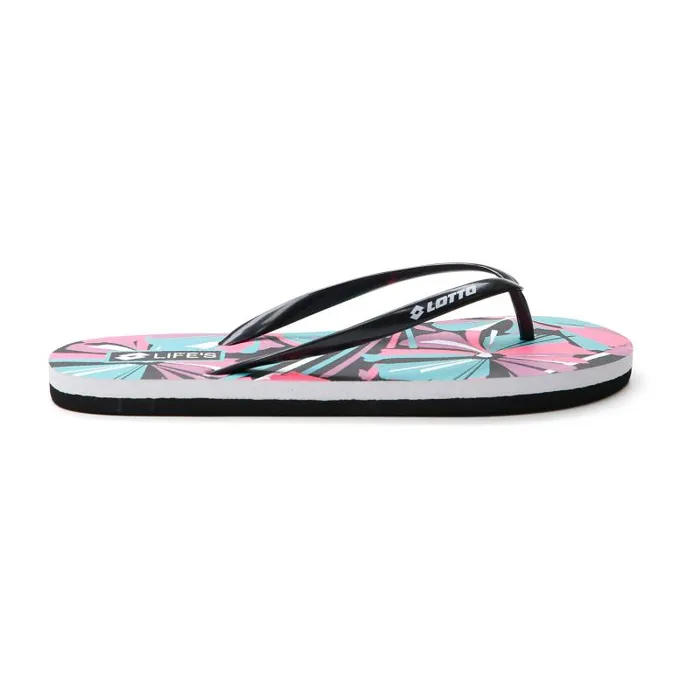 Lotto Sport FlipFlops And Slippers Woman HIVA FLIP II W All Blackneon Magentascuba Blue
