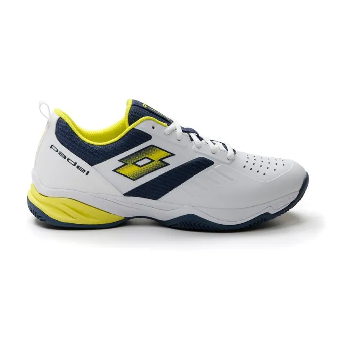 Lotto Sport Padel ManWoman SUPERRAPIDA 400 IV All Whiteacid Yellowdark Denim