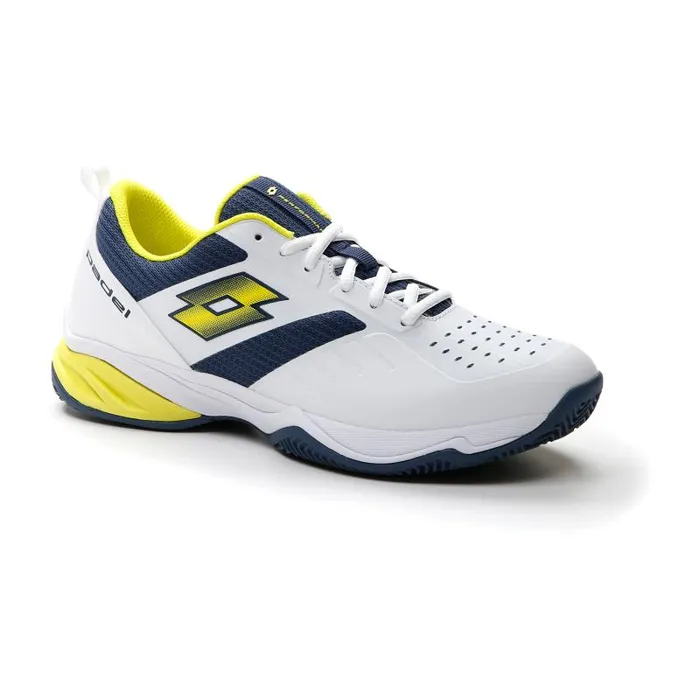 Lotto Sport Padel ManWoman SUPERRAPIDA 400 IV All Whiteacid Yellowdark Denim Lotto Sport Padel ManWoman SUPERRAPIDA 400 IV All Whiteacid Yellowdark Denim