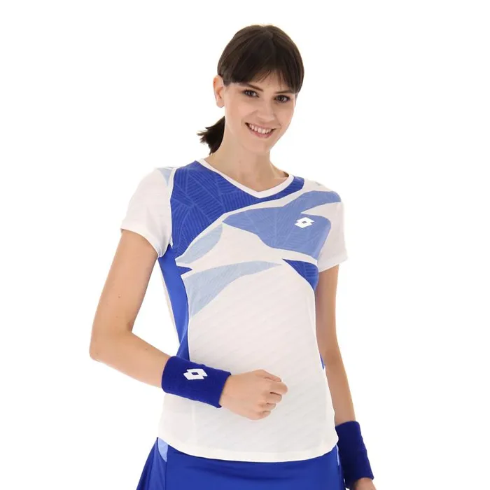 Lotto Sport TShirt WomanMan TECH W I 8211 D2 TEE Bright Whiteroyal Gem