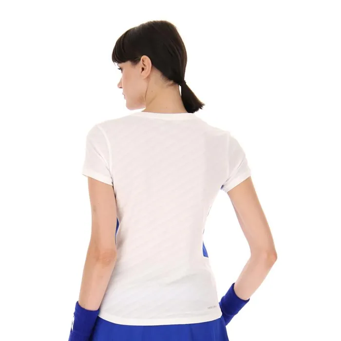 Lotto Sport TShirt WomanMan TECH W I 8211 D2 TEE Bright Whiteroyal Gem Lotto Sport TShirt WomanMan TECH W I 8211 D2 TEE Bright Whiteroyal Gem