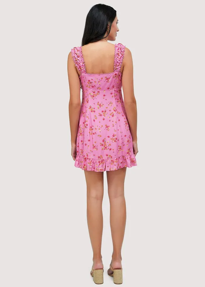 Love Spell Mini Dress Pinkfloral Women Lost Wander Dresses