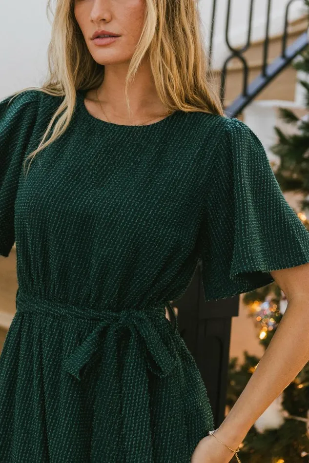 Lyanna Sparkle Maxi Dress In Teal Teal Women Bohme Dresses