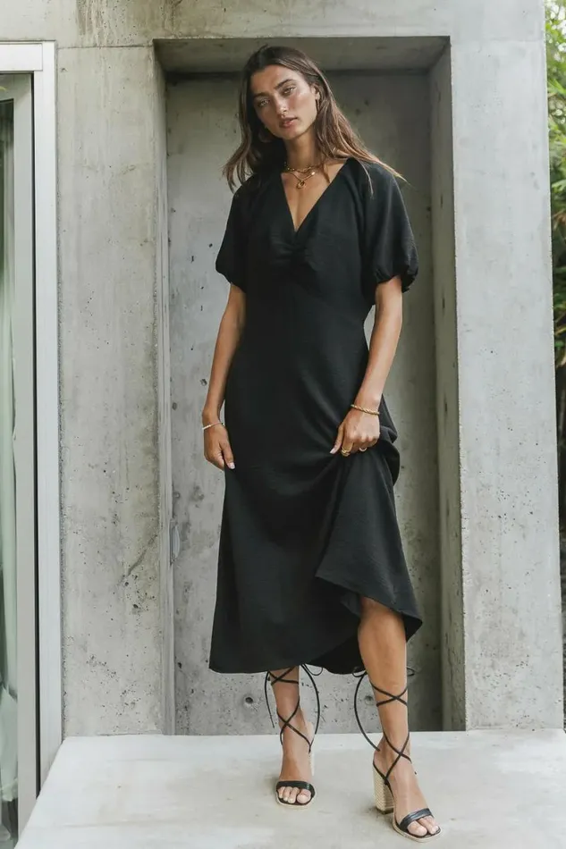 Maeve Midi Dress In Black Black Women Bohme Dresses