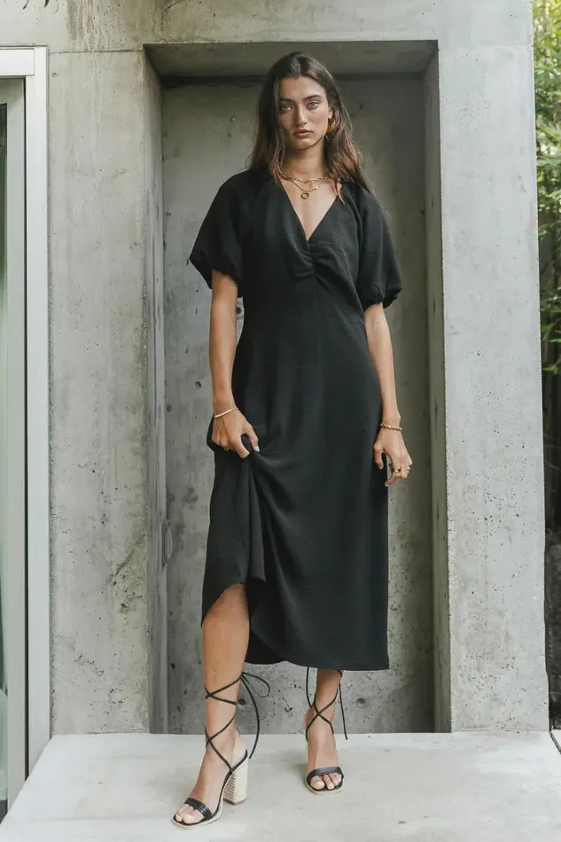 Maeve Midi Dress In Black Black Women Bohme Dresses