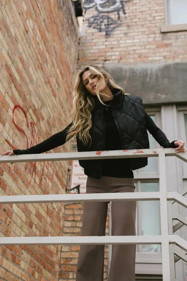 Maeve Puffer Vest In Black Black Women Bohme Tops