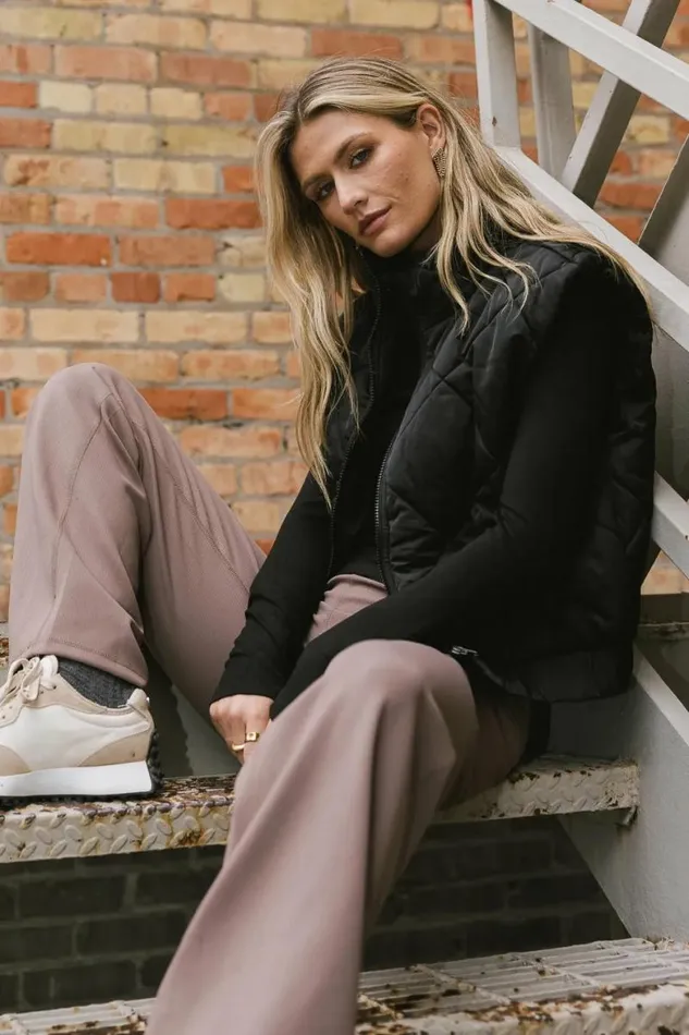 Maeve Puffer Vest In Black Black Women Bohme Tops