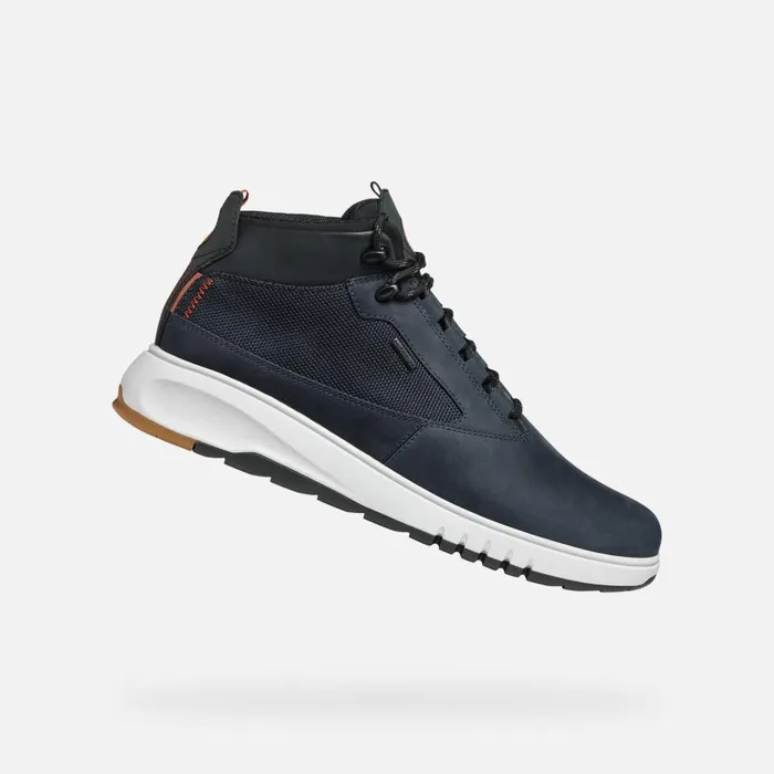 Man Geox Ankle Boots AERANTIS 4X4 ABX MAN Navy Waterproof Boots Navy