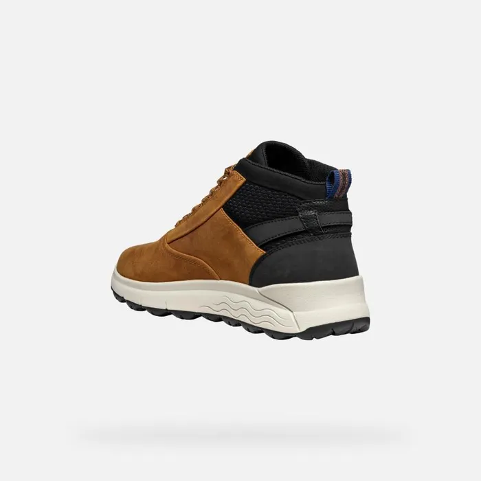 Man Geox Ankle Boots SPHERICA 4X4 ABX MAN Cognac Waterproof Boots Cognac
