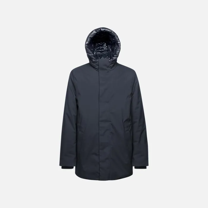 Man Geox Jackets SPHERICA MAN Sky Captain Long Parka Sky Captain