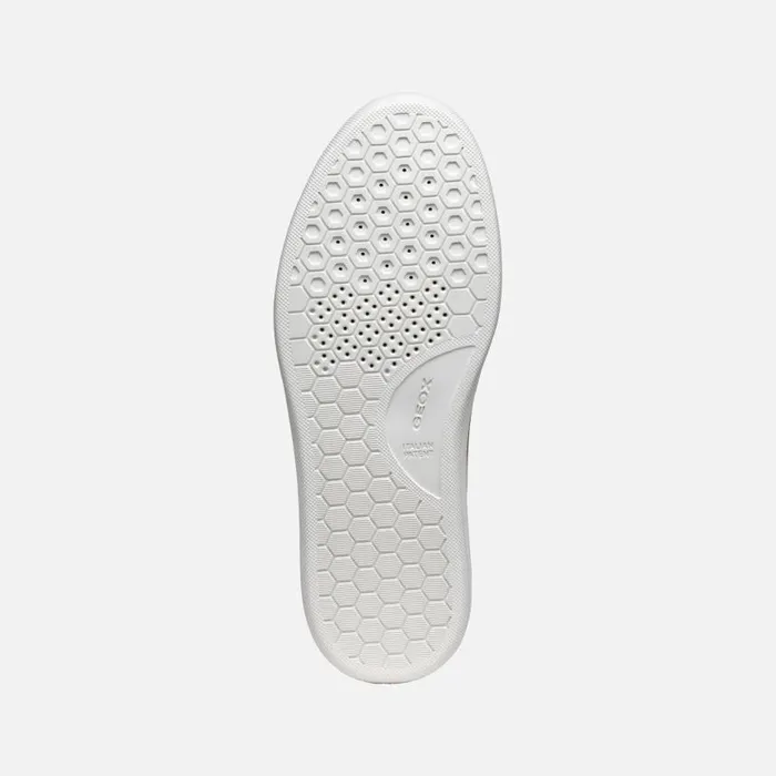 Man Geox Sneakers DEIVEN MAN Off WhiteCognac Low Top Sneakers Off Whitecognac