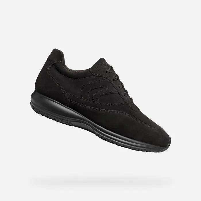Man Geox Sneakers HAPPY MAN Dark Coffee Low Top Sneakers Dark Coffee