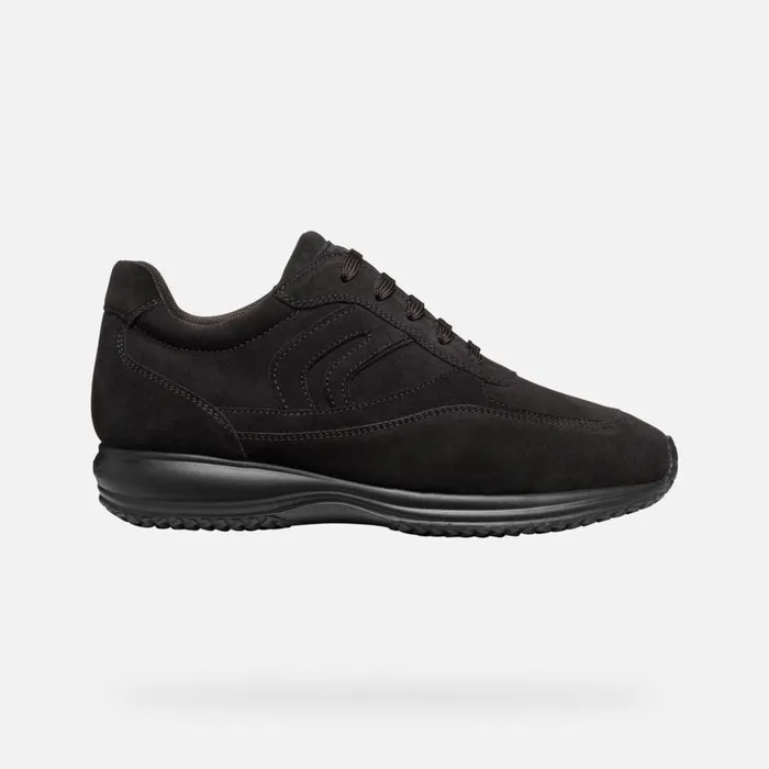 Man Geox Sneakers HAPPY MAN Dark Coffee Low Top Sneakers Dark Coffee