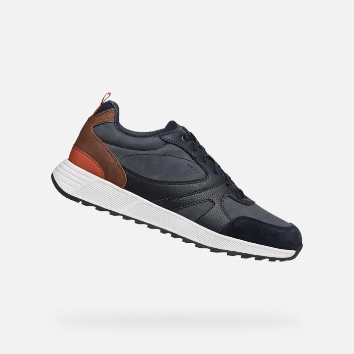 Man Geox Sneakers MOLVENO MAN Navy Low Top Sneakers Navy