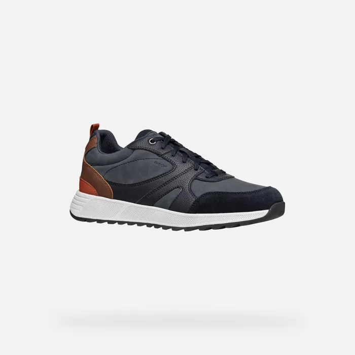 Man Geox Sneakers MOLVENO MAN Navy Low Top Sneakers Navy