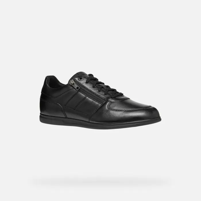 Man Geox Sneakers RENAN MAN Black Low Top Sneakers Black