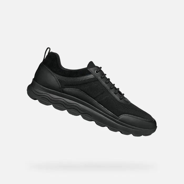 Man Geox Sneakers SPHERICA MAN Black Low Top Sneakers Black