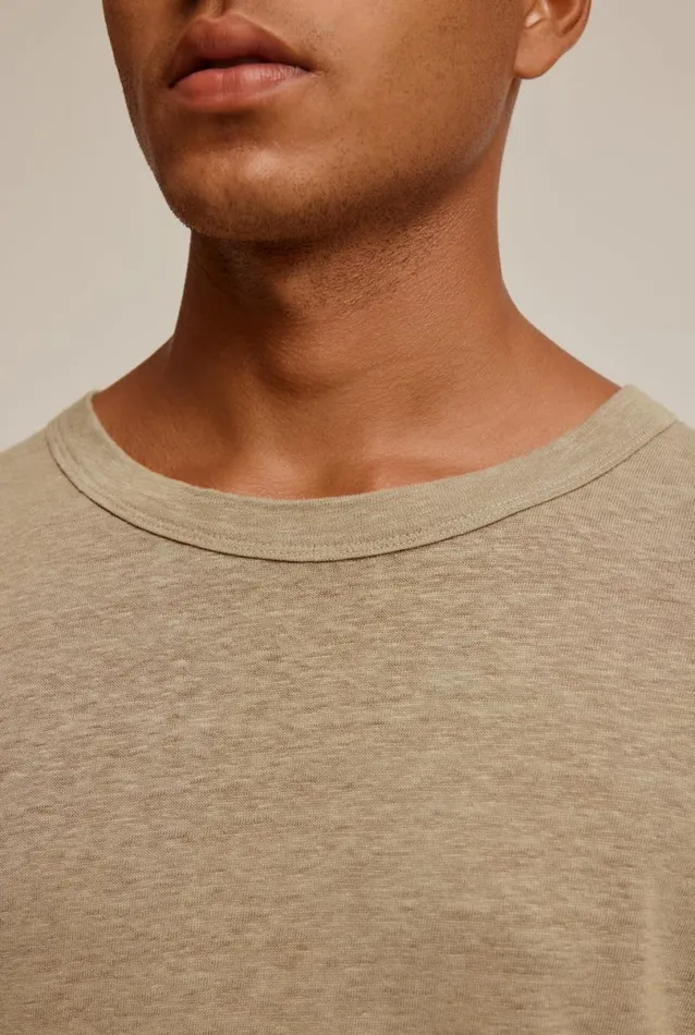 Man Venroy Knitwear Long Sleeve Linen TShirt