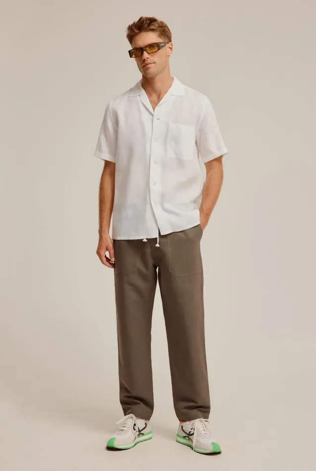 Man Venroy Pants Paper Bag Pant Dark Olive