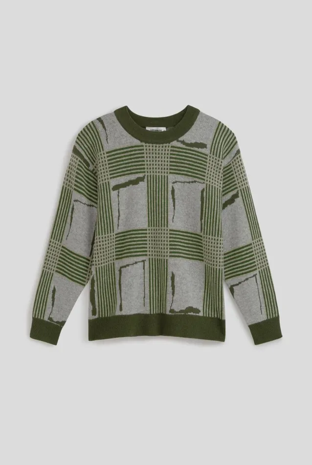 Man Venroy Sweaters Wool Intarsia Check Sweater