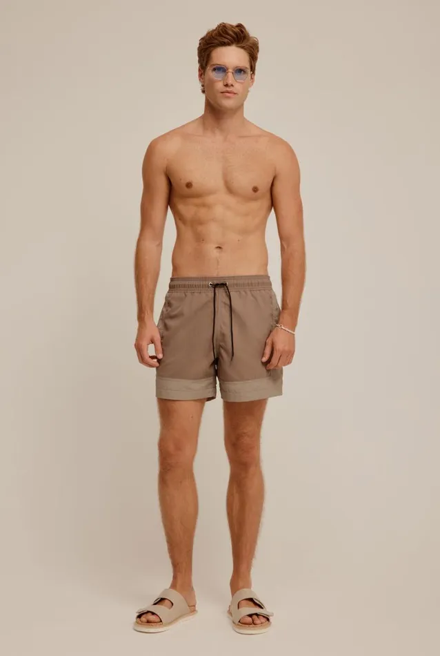 Man Venroy Swim Shorts Panelled Border Swim Short