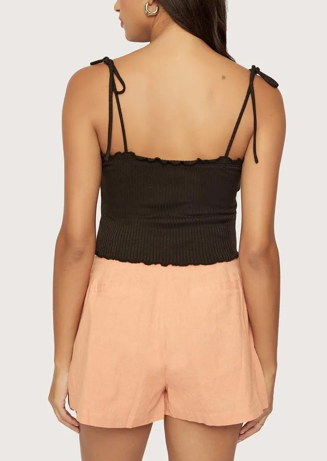 Marilyn Night Knit Cami Black Women Lost Wander Tops