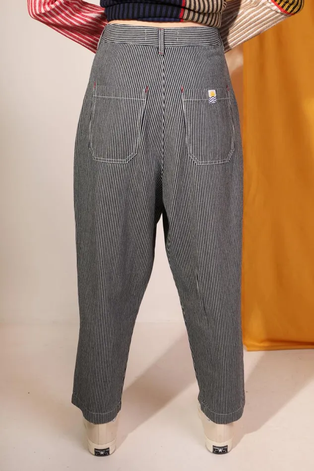 Mega Slacks Indigo Stripe Womens LF Markey Trousers