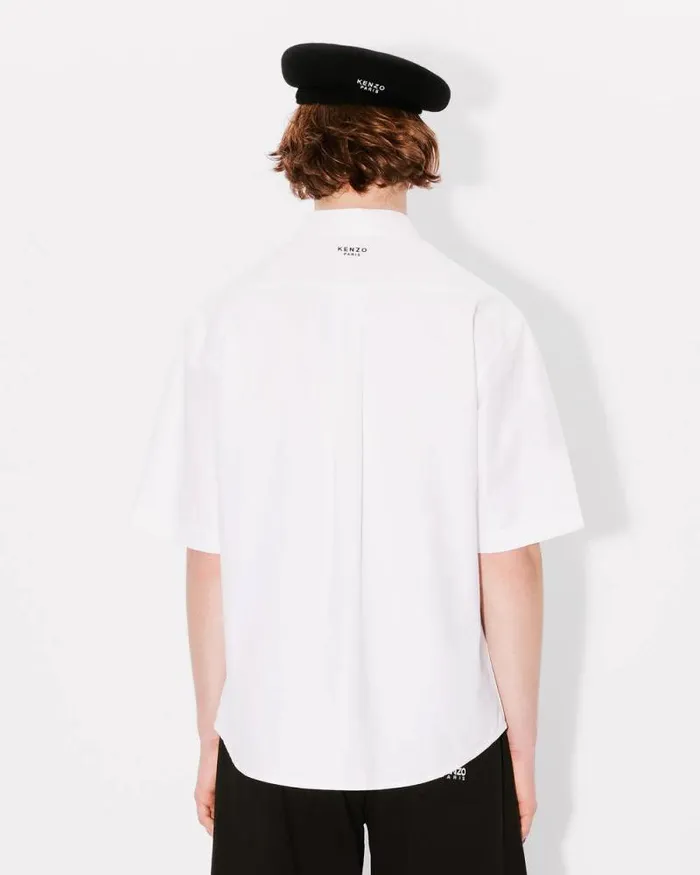 Men 039Boke Flower039 Embroidered Casual Shirt White Kenzo Shirts