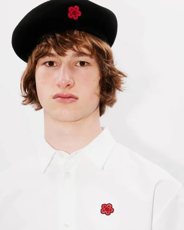 Men 039Boke Flower039 Embroidered Casual Shirt White Kenzo Shirts