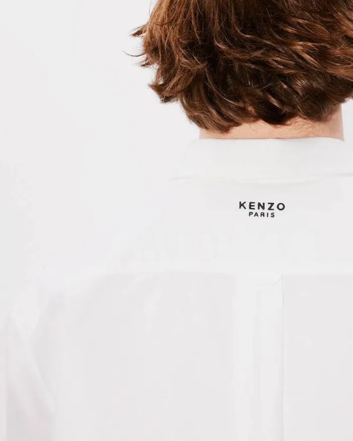 Men 039Boke Flower039 Embroidered Casual Shirt White Kenzo Shirts
