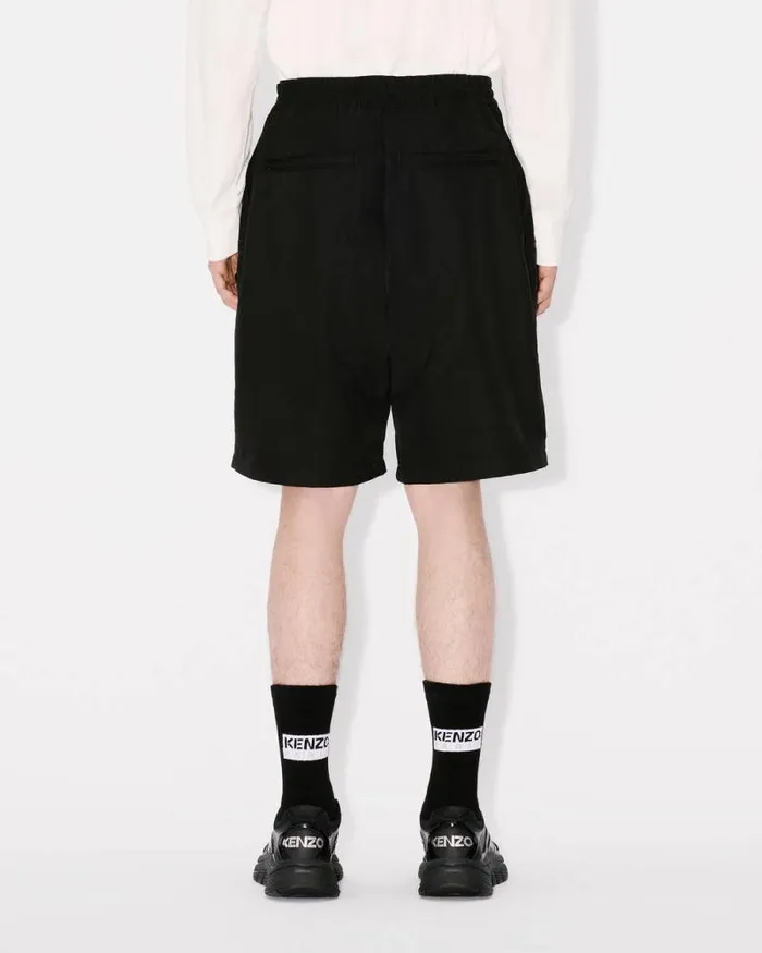 Men 039Boke Flower 20039 Embroidered Shorts Black Kenzo Pants And Shorts