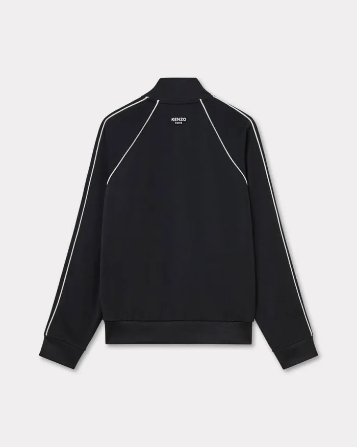 Men 039KENZO Pop039 Embroidered Track Jacket Black Kenzo Sweatshirts And Hoodies