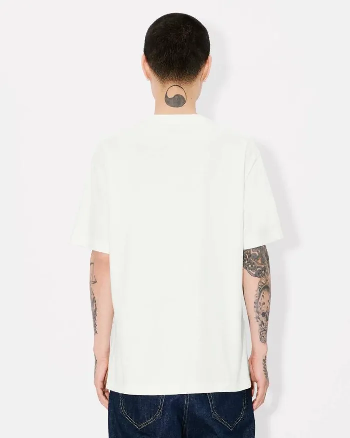 Men 039KENZO Pop039 Tshirt In Cotton Off White Kenzo Tshirts And Polos