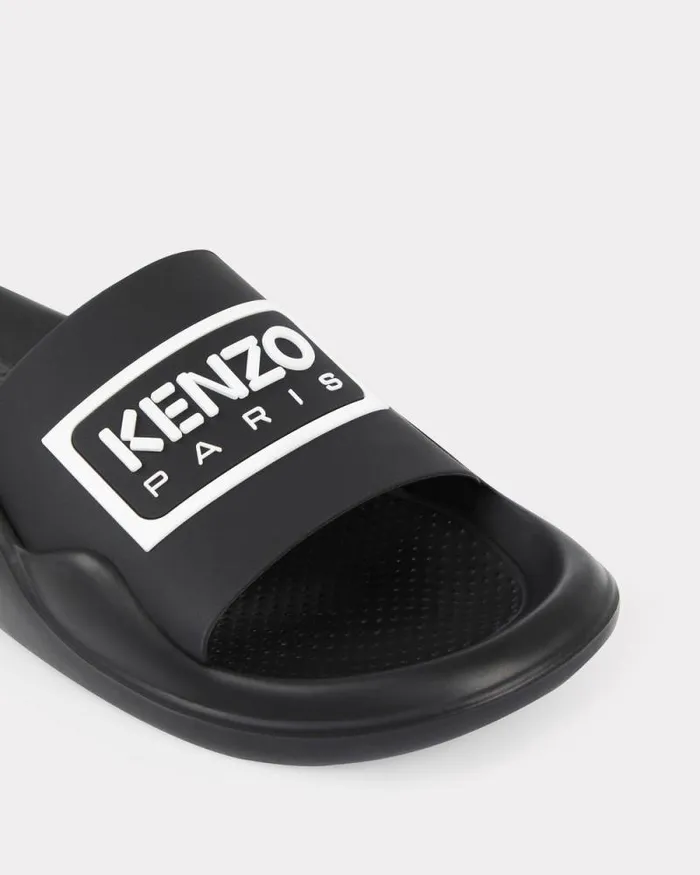 Men 039POOL039 Mules Black Kenzo Swimwear And Beachwear