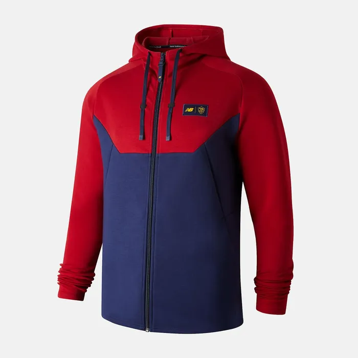 Men AS Roma Travel Zip Thru Hoody Red Pepper New Balance Hoodies and Sweatshirts